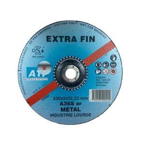 disque à tronçonneuse fin métal, 230x2x22 mm file flex ati