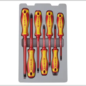 JEU DE TOURNEVIS A FENTE ET POZIDRIV® isolés VDE - 7 pièces