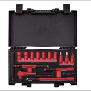 COFFRET DE DOUILLES ET ACCESSOIRES ISOLES 3/8