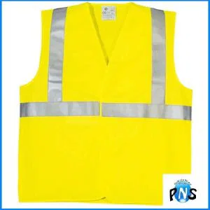 Gilet ECO hi-viz jaune bande baudrier coverguard