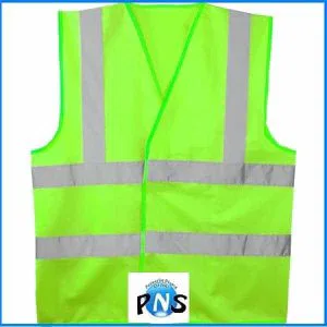 Gilet vert fluo bandes baudrier double ceinture coverguard