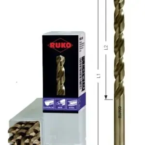 foret hélicoïdal pour inox hss co5 à queue cylindrique