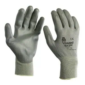 gants de manutention boa grip en polyamide enduction polyuréthane gris