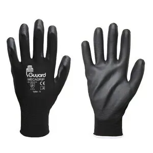 gants de manutention meca grip en polyamide enduction polyuréthane noir